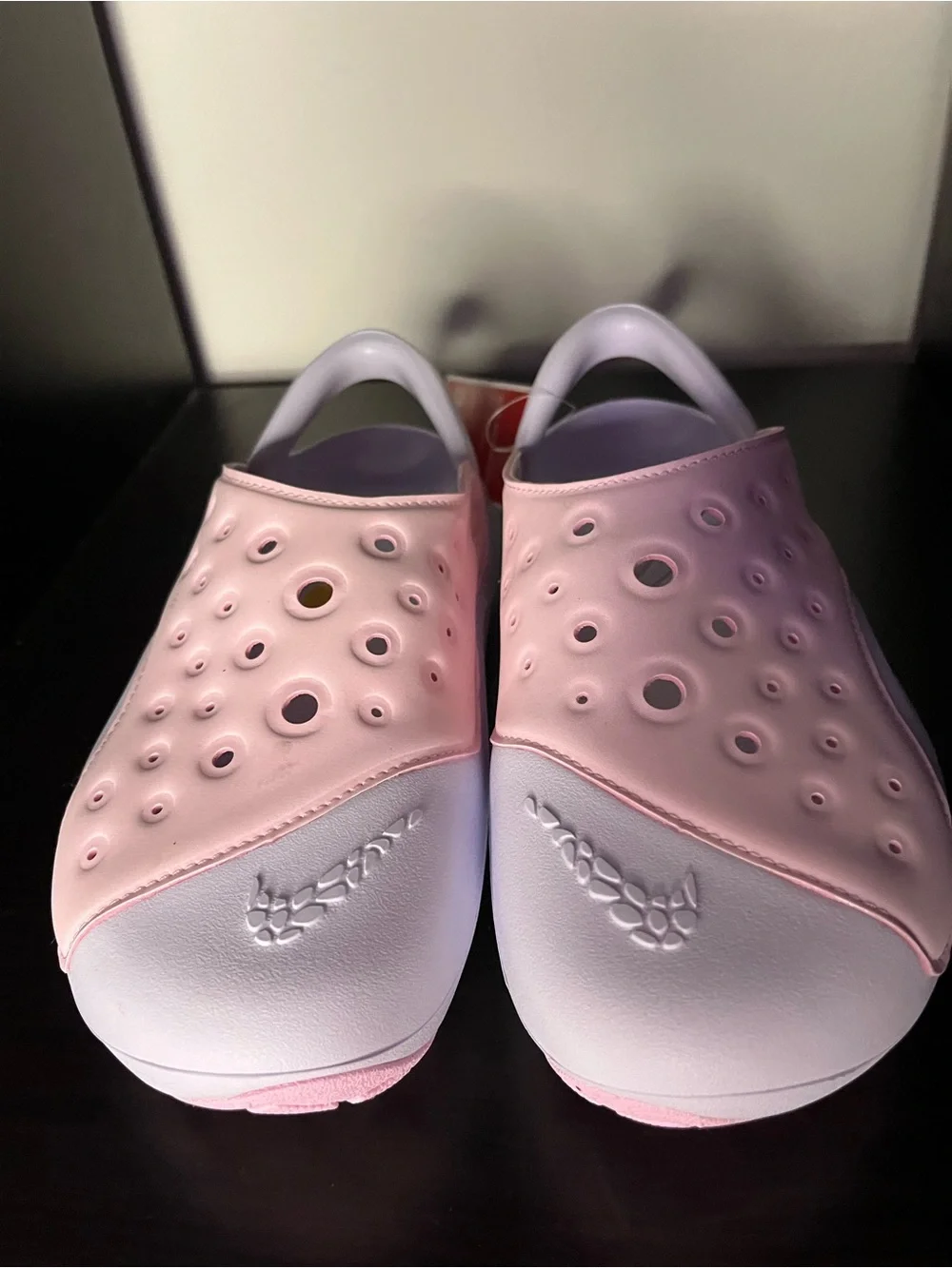 Nike Kids Pink Slip-On Sandals with Perforated Upper